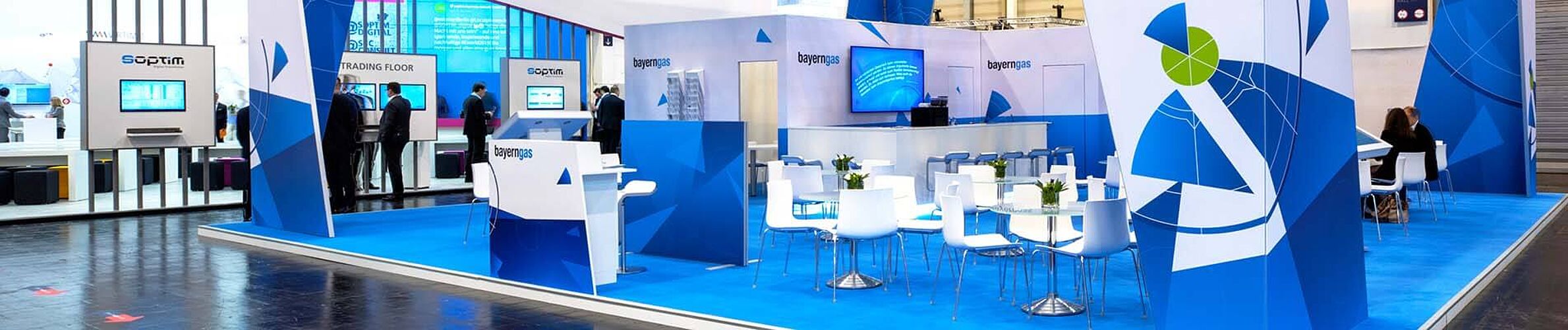 Messefoto vom Stand eines Aussteller im leeren Zustand für den Messebauer Messestandfoto